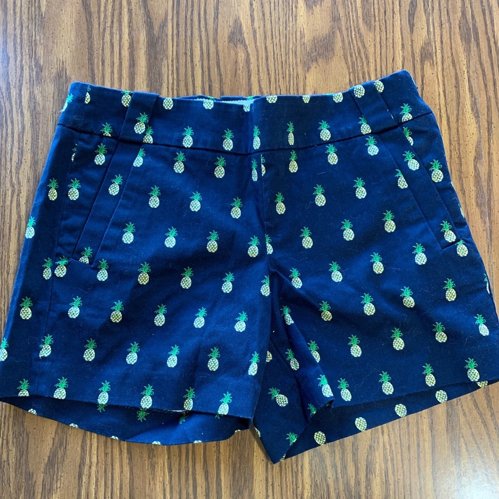 J. Crew navy pineapple shorts!